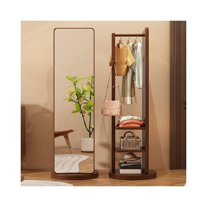 Dressing Mirror - With Storage (Walnut)