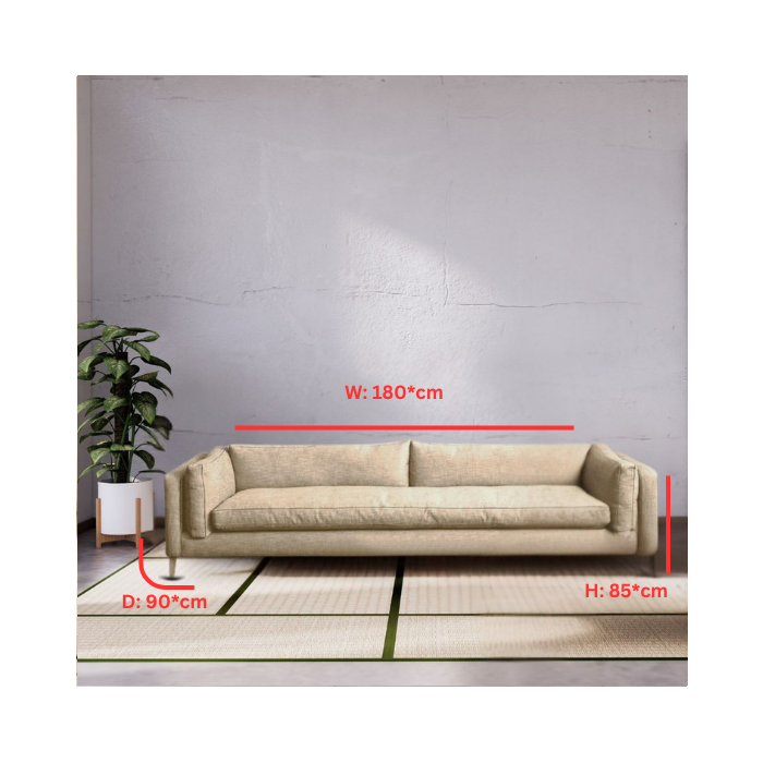 Sofa - 2 seater in beige