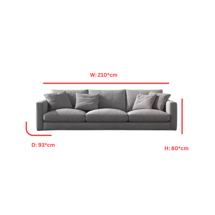 Sofa - 3 seater in light grey