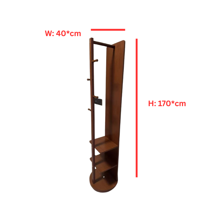 Dressing Mirror - With Storage (Walnut)