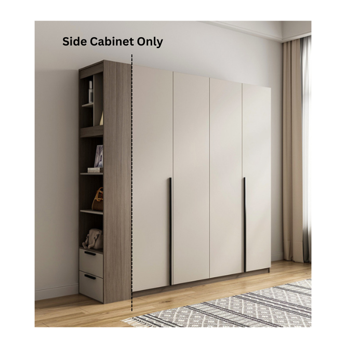 Wardrobe - Side Cabinet of 4 Doors Closet